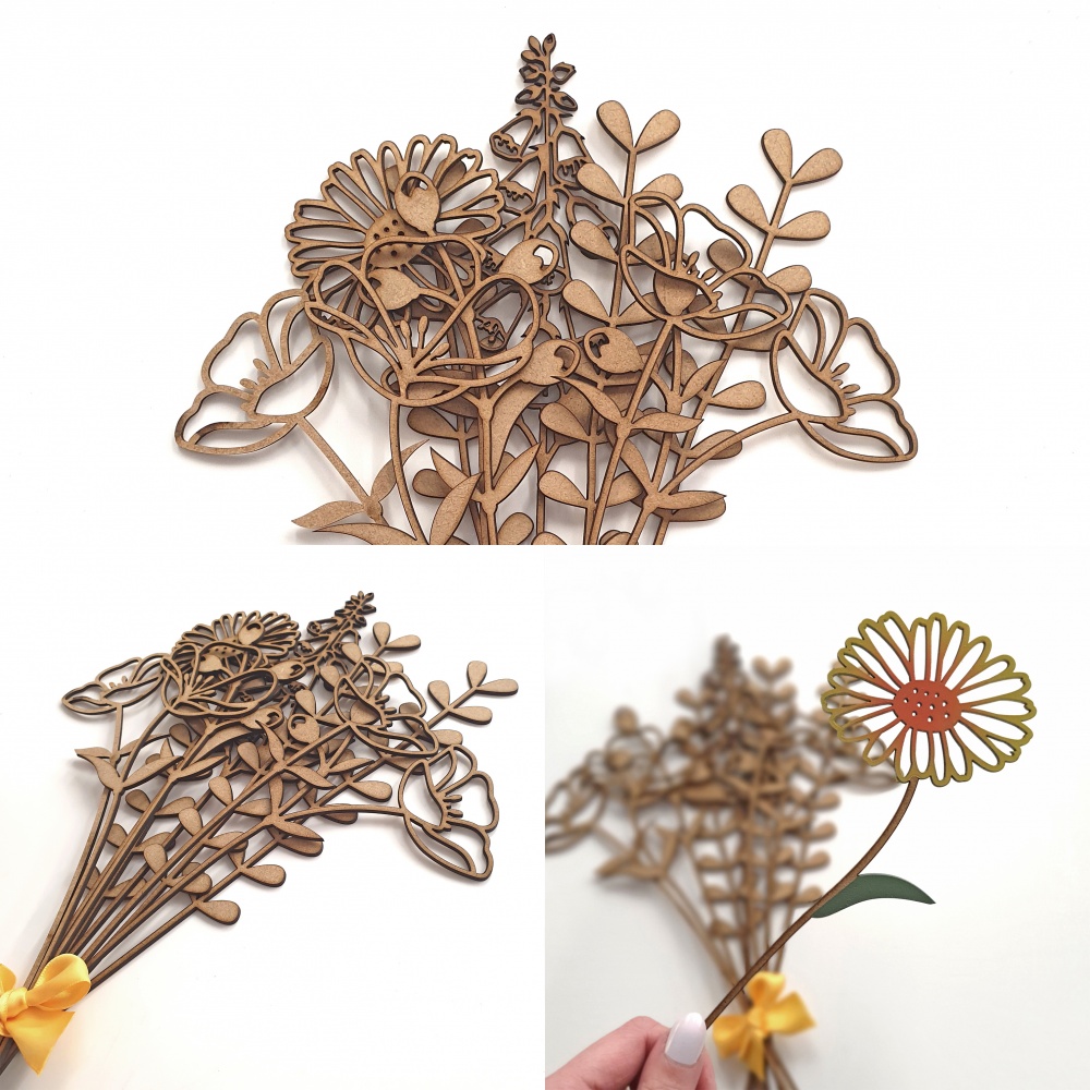 Flower Bouquet SPRING MIX - MDF